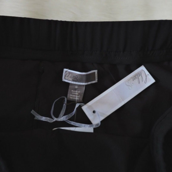 NWT $139 CHELSEA28 BLACK OFF SHOULDER BELL SLEEVE CHIFFON LBD DRESS M - Picture 7 of 7